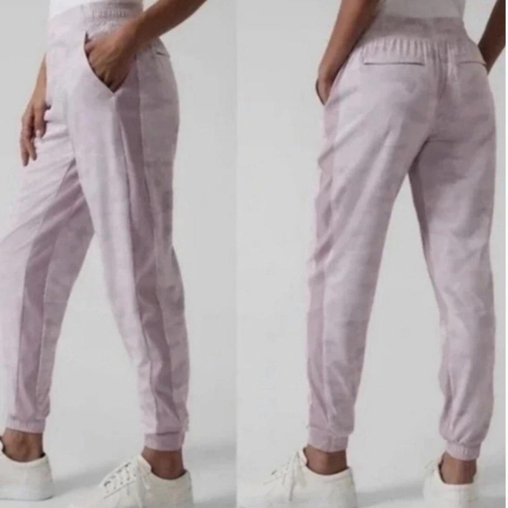 ATHLETA Pastel Purple Lavender Lilac Brooklyn Lined Joggers Size 8